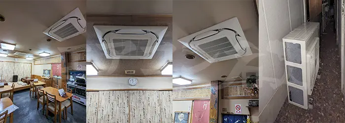 天井カセット形 ラウンドフロー 改修工事