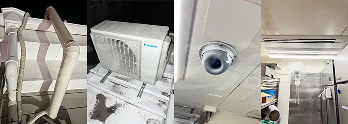 神奈川県横浜市鶴見区 ケンタッキーフライドチキン岸谷店 天井カセット1方向 新設工事